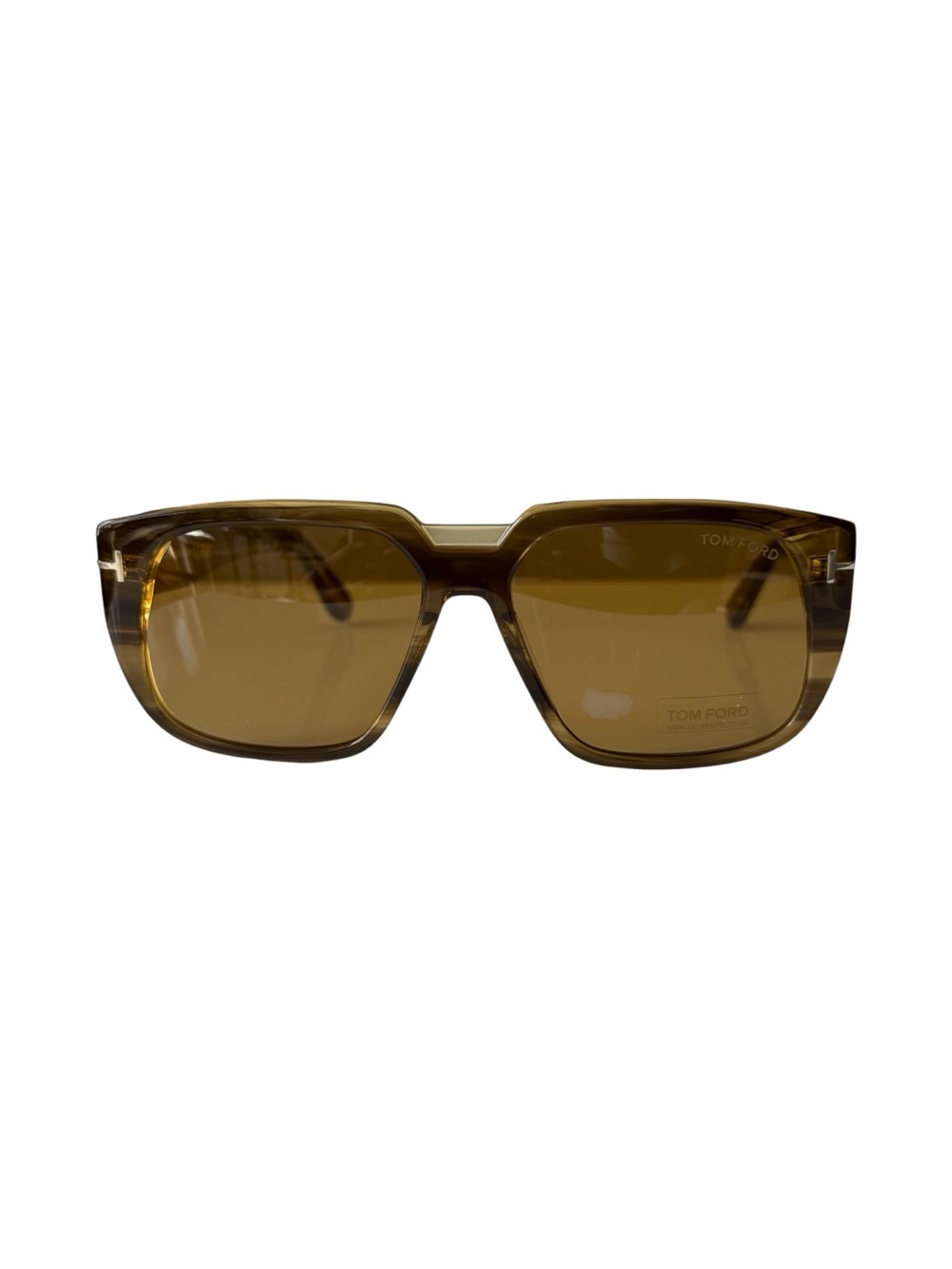 Tom Ford Oliver-02 Brown Square Sunglasses 55E FT1025/S Gold T NIB Full Set
